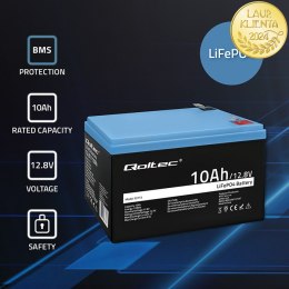 Qoltec Akumulator LiFePO4 Litowo-Żelazowo-Fosforanowy | 12.8V | 10Ah | 128Wh | BMS