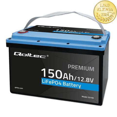 Qoltec Akumulator LiFePO4 Litowo-Żelazowo-Fosforanowy | 12.8V | 150Ah | 1920Wh| BMS