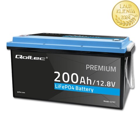 Qoltec Akumulator LiFePO4 Litowo-Żelazowo-Fosforanowy | 12.8V | 200Ah | 2560Wh | BMS