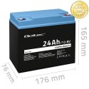 Qoltec Akumulator LiFePO4 Litowo-Żelazowo-Fosforanowy | 12.8V | 24Ah | 307.2Wh | BMS