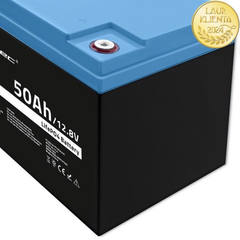 Qoltec Akumulator LiFePO4 Litowo-Żelazowo-Fosforanowy | 12.8V | 50Ah | 640Wh| BMS