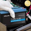 Qoltec Akumulator LiFePO4 Litowo-Żelazowo-Fosforanowy | 12.8V | 7Ah | 89.6Wh | BMS