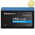 Qoltec Akumulator LiFePO4 Litowo-Żelazowo-Fosforanowy | 12.8V | 7Ah | 89.6Wh | BMS