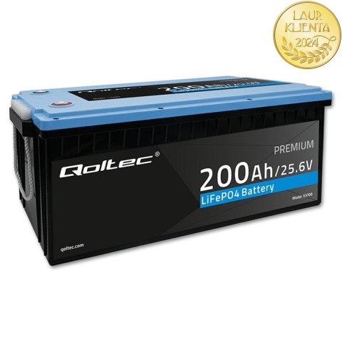 Qoltec Akumulator LiFePO4 Litowo-Żelazowo-Fosforanowy | 25.6V | 200Ah | BMS