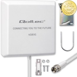 Qoltec Antena 4G 5G LTE | 9dBi | kierunkowa | zewnętrzna | SMA | wodoodporna | 3m