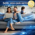 Qoltec Antena 4G 5G LTE | 9dBi | kierunkowa | zewnętrzna | N female | wodoodporna | 3m