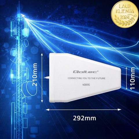 Qoltec Antena 4G 5G LTE | 9dBi | kierunkowa | zewnętrzna | N female | wodoodporna | 3m