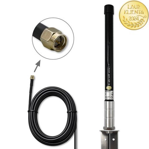 Qoltec Antena 4G LTE | 15dBi | dookólna | zewnętrzna | SMA | włókno szklane