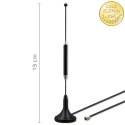 Qoltec Antena 4G LTE z podstawą magnetyczną| 5dBi | dookólna | wewnętrzna | 600-2700 MHz | SMA | 3m