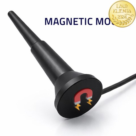 Qoltec Antena 4G LTE z podstawą magnetyczną | 5dBi | wewnętrzna | dookólna | 600-2700 MHz | SMA | 3m