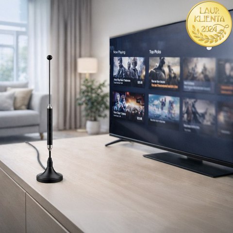 Qoltec Antena 4G LTE z podstawą magnetyczną| 5dBi | dookólna | wewnętrzna | 600-2700 MHz | SMA | 3m