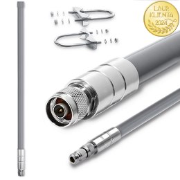 Qoltec Antena LoRa | 12dBi | dookólna | zewnętrzna | włókno szklane | 868 MHz | 1.5m