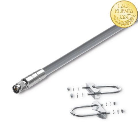 Qoltec Antena LoRa | 12dBi | dookólna | zewnętrzna | włókno szklane | 868 MHz | 1.5m