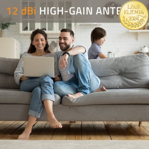 Qoltec Antena LoRa | 12dBi | dookólna | zewnętrzna | włókno szklane | 868 MHz | 1.5m