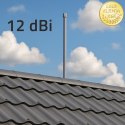 Qoltec Antena LoRa | 12dBi | dookólna | zewnętrzna | włókno szklane | 868 MHz | 1.5m