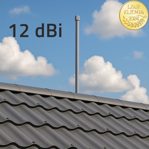 Qoltec Antena LoRa | 12dBi | dookólna | zewnętrzna | włókno szklane | 868 MHz | 1.5m