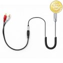 Qoltec Bezprzewodowy adapter odbiornik dźwięku Audio HiFi Home&Car| Bluetooth 6.0 | 2 x RCA | 1 x AUX MiniJack 3.5mm| USB | Mikr