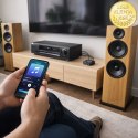 Qoltec Bezprzewodowy transmiter odbiornik Audio HiFi Home&Car| Bluetooth 6.0 | NFC | 2 x RCA | 1 x AUX MiniJack 3.5mm| Mikrofon