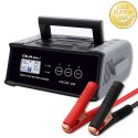 Qoltec Inteligentna mikroprocesorowa ładowarka 12V 24V 25A| Prostownik z funkcją naprawy do akumulatora AGM GEL SLA | LCD