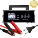 Qoltec Inteligentna mikroprocesorowa ładowarka 12V 24V 25A| Prostownik z funkcją naprawy do akumulatora AGM GEL SLA | LCD