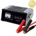 Qoltec Inteligentna mikroprocesorowa ładowarka 12V 24V 25A| Prostownik z funkcją naprawy do akumulatora AGM GEL SLA | LCD