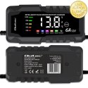 Qoltec Inteligentna mikroprocesorowa ładowarka 12V 6A | Prostownik z funkcją naprawy do akumulatora AGM GEL LiFePO4 | LCD