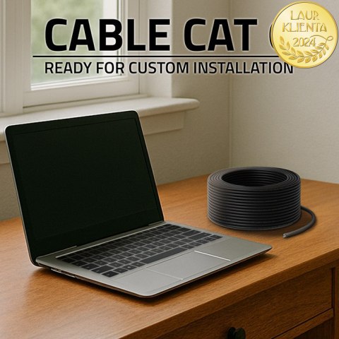 Qoltec Kabel Patchcord sieciowy skrętka UTP | CAT6 | High speed 1Gb/s | LAN | 100m | czarny