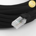 Qoltec Kabel Patchcord sieciowy skrętka UTP | CAT6 | High speed 1Gb/s | LAN | 100m | czarny