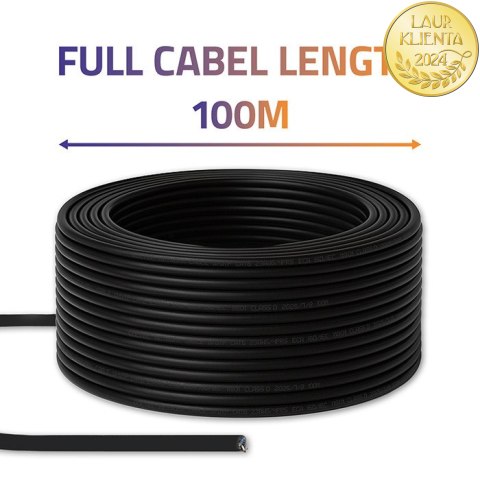 Qoltec Kabel Patchcord sieciowy skrętka UTP | CAT6 | High speed 1Gb/s | LAN | 100m | czarny