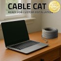 Qoltec Kabel Patchcord sieciowy skrętka UTP| Miedziany Cu |CAT6 | High speed 1Gb/s | LAN | 100m | szary