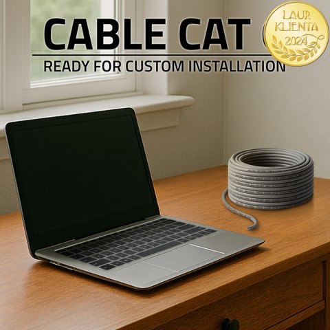 Qoltec Kabel Patchcord sieciowy skrętka UTP| Miedziany Cu |CAT6 | High speed 1Gb/s | LAN | 100m | szary