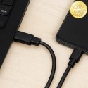 Qoltec Kabel USB 2.0 typ C męski | USB 2.0 typ C męski | 0.5m | Czarny