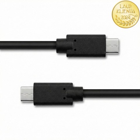Qoltec Kabel USB 3.1 typ C męski | USB 3.1 typ C męski | 1.4m | Czarny