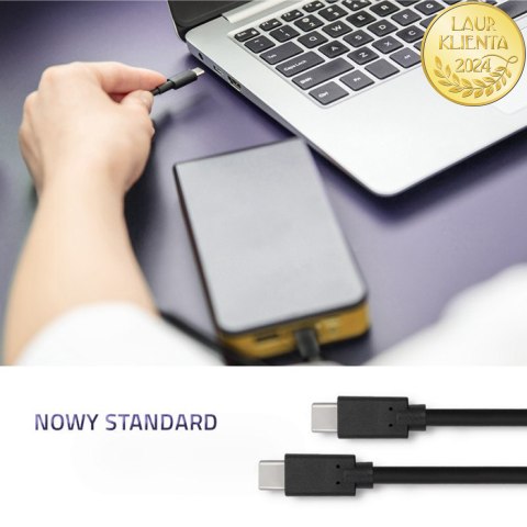 Qoltec Kabel USB 3.1 typ C męski | USB 3.1 typ C męski | 3m | Czarny