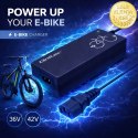 Qoltec Ładowarka do roweru elektrycznego 36V | 42V | 2A | C14-IEC-3Pin +kabel zasilający