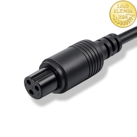 Qoltec Ładowarka do roweru elektrycznego 36V | 42V | 2A | GX12-3Pin +kabel zasilający