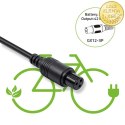 Qoltec Ładowarka do roweru elektrycznego 36V | 42V | 2A | GX12-3Pin +kabel zasilający