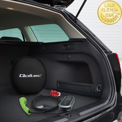 Qoltec Mobilna ładowarka do samochodu elektrycznego EV z regulacją 2w1 Typ2 | 11kW | 400V | Wi-fi | TUYA | SMART LIFE | LCD | Pr