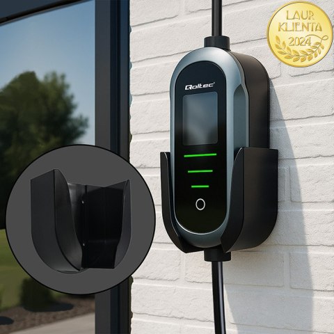 Qoltec Mobilna ładowarka do samochodu elektrycznego EV z regulacją 2w1 Typ2 | 22kW | 400V | Wi-fi | TUYA | SMART LIFE | LCD | Pr