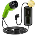 Qoltec Mobilna ładowarka do samochodu elektrycznego EV z regulacją 2w1 Typ2 | 3.5kW | 230V | LCD | Przenośna | 4m
