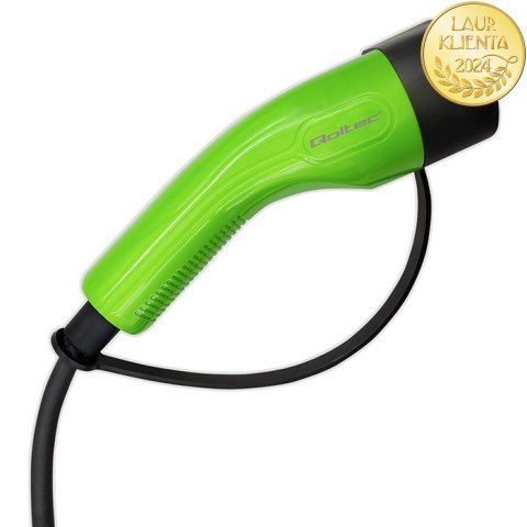 Qoltec Mobilna ładowarka do samochodu elektrycznego EV z regulacją 2w1 Typ2 | 3.5kW | 230V | LCD | Przenośna | 4m