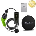 Qoltec Mobilna ładowarka do samochodu elektrycznego EV z regulacją 2w1 Typ2 | 3.5kW | 230V | LCD | Przenośna | 4m