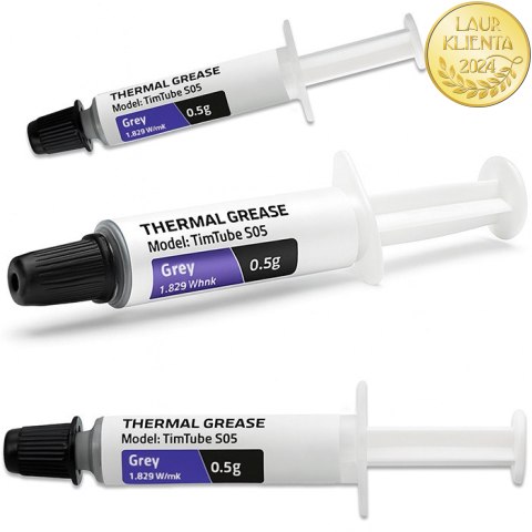 Qoltec Pasta termoprzewodząca TIM TUBE S05 | 1.829 W/m-K | 0.5g | Szara