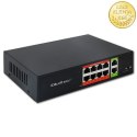 Qoltec Przełącznik sieciowy SWITCH Fast Ethernet PoE | 8x RJ45 | 2x RJ45 Uplink | 120W | 10/100 Mb/s