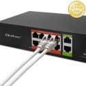 Qoltec Przełącznik sieciowy SWITCH Fast Ethernet PoE | 8x RJ45 | 2x RJ45 Uplink | 120W | 10/100 Mb/s