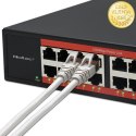 Qoltec Przełącznik sieciowy SWITCH Gigabit Ethernet PoE | 16x RJ45 | 2x SFP | 1000 Mb/s