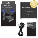 Qoltec Rozdzielacz Splitter Ethernet mini SWITCH 1x4 RJ45 | 1000Mb/s | USB-C | Aluminium