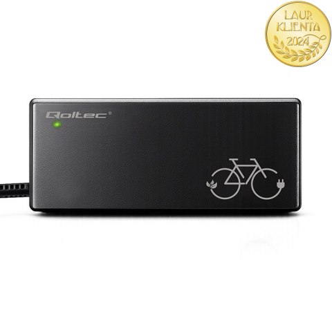 Qoltec Szybka Ładowarka do roweru elektrycznego 36V | 42V | 2A | wtyczka Bosch 3Pin +kabel zasilający