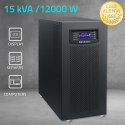 Qoltec Zasilacz awaryjny UPS 3 - fazowy | 15kVA | 12KW | LCD | EPO | SNMP | USB | On-line | High frequency