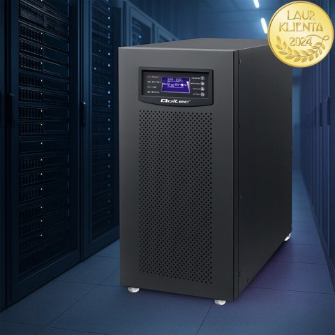 Qoltec Zasilacz awaryjny UPS 3 - fazowy | 15kVA | 12KW | LCD | EPO | SNMP | USB | On-line | High frequency